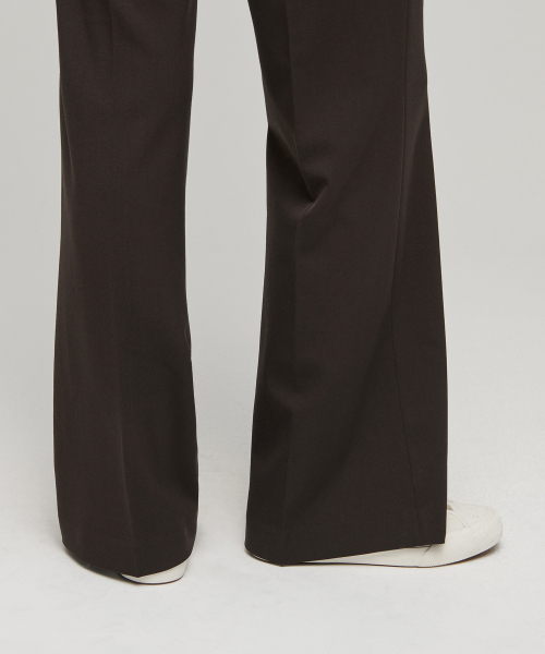 MUSINSA STANDARD WOMAN（ムシンサスタンダードウーマン）の「ウィメンズセミブーツカットヒドゥンバンディングスラックス[チョコブラウン]（スラックス・レディース・その他・34/32/30/31/24/25/26/27/28/29）」の9枚目の写真