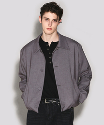 Windsor wool crop jacket grey
