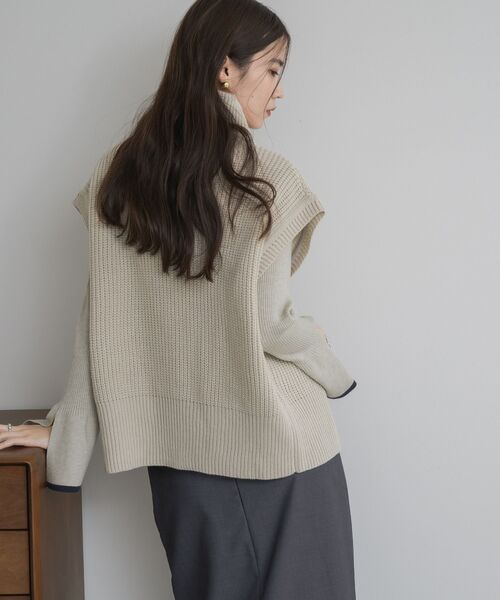 ems excite（エムズエキサイト）の「W ZIP ニットベスト（ベスト・レディース・ブラウン/チャコールグレー/ライトグレー・FREE）」の6枚目の写真