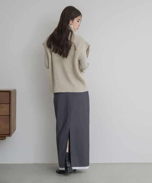 セール】W ZIP ニットベスト（ベスト）｜ems excite（エムズエキサイト