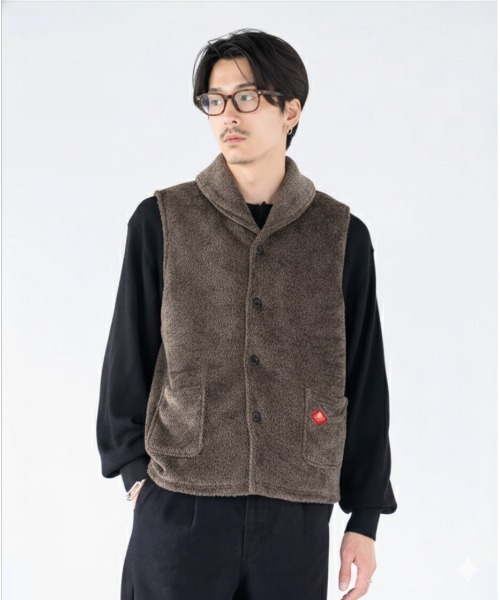 ホカロン ナイトウェア ベスト ミンクフリース カチオンベスト 裏ボア