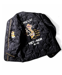 HOUSTON(ヒューストン)のHOUSTON ヒューストン EMBROIDERY M-65 LINER ベトジャン 刺繍 M-65 カスタム キルティング ライナージャケット 中綿入り(ノーカラージャケット)