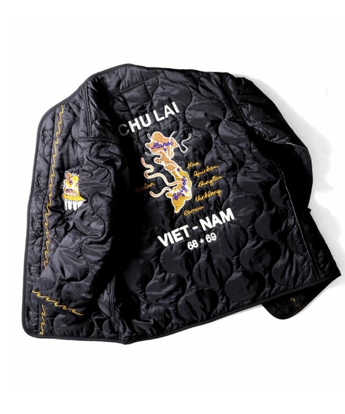 セール】HOUSTON ヒューストン EMBROIDERY M-65 LINER ベトジャン 刺繍