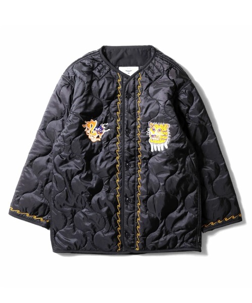 【美品】HUSTON ヒューストン ベトジャン キルティングジャケット M セール】HOUSTON ヒューストン EMBROIDERY M-65 LINER ベトジャン 刺繍