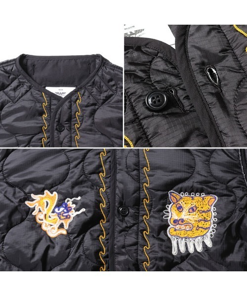 セール】HOUSTON ヒューストン EMBROIDERY M-65 LINER ベトジャン 刺繍