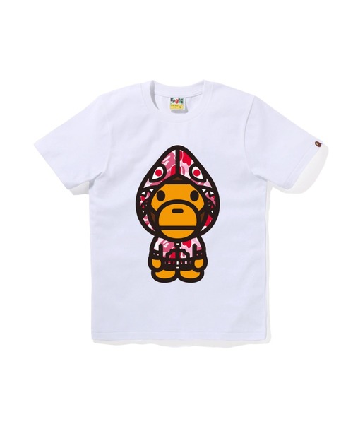 ABC CAMO SHARK HOODIE MILO TEE（Tシャツ/カットソー）｜A BATHING