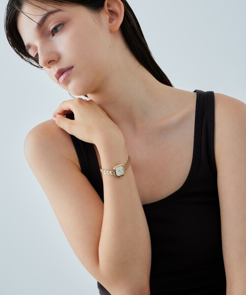 ete（エテ）の「オクタゴンフェイス ウォッチ（アナログ腕時計・レディース・シルバー/ピンクゴールド/シルバー系その他/イエローゴールド・FREE）」の19枚目の写真