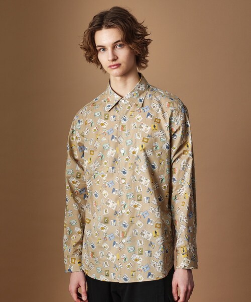 40ct&525(フォーティーカラッツアンドゴーニーゴ)の「【Sサイズ~】マガジンプリントシャツ(シャツ/ブラウス・メンズ・ブラック系/ベージュ系/ホワイト系1/ネイビー系・01/02/03/04)」の6枚目の写真