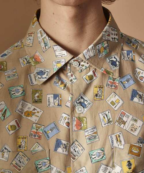 セール】【Sサイズ～】マガジンプリントシャツ（シャツ/ブラウス