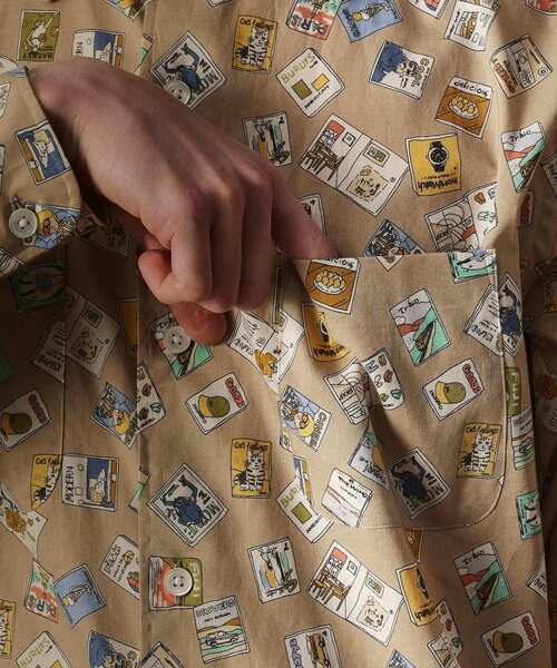 40ct&525(フォーティーカラッツアンドゴーニーゴ)の「【Sサイズ~】マガジンプリントシャツ(シャツ/ブラウス・メンズ・ブラック系/ベージュ系/ホワイト系1/ネイビー系・01/02/03/04)」の11枚目の写真