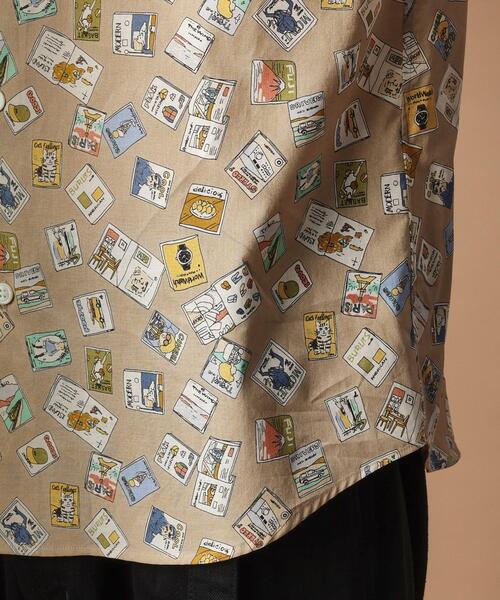 40ct&525(フォーティーカラッツアンドゴーニーゴ)の「【Sサイズ~】マガジンプリントシャツ(シャツ/ブラウス・メンズ・ブラック系/ベージュ系/ホワイト系1/ネイビー系・01/02/03/04)」の12枚目の写真