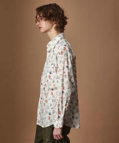 フォーティーカラッツ アンド ゴーニーゴ（40CARATS&525）/【Sサイズ〜】マガジンプリントシャツ Sサイズ～】マガジンプリントシャツ（シャツ/ブラウス）｜40ct＆525