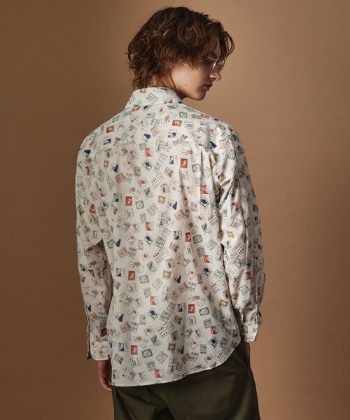 40ct&525(フォーティーカラッツアンドゴーニーゴ)の「【Sサイズ~】マガジンプリントシャツ(シャツ/ブラウス・メンズ・ブラック系/ベージュ系/ホワイト系1/ネイビー系・01/02/03/04)」の15枚目の写真