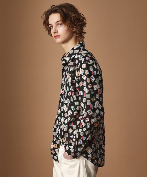 40ct&525(フォーティーカラッツアンドゴーニーゴ)の「【Sサイズ~】マガジンプリントシャツ(シャツ/ブラウス・メンズ・ブラック系/ベージュ系/ホワイト系1/ネイビー系・01/02/03/04)」の18枚目の写真