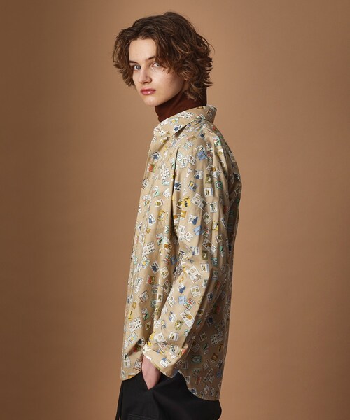 40ct&525(フォーティーカラッツアンドゴーニーゴ)の「【Sサイズ~】マガジンプリントシャツ(シャツ/ブラウス・メンズ・ブラック系/ベージュ系/ホワイト系1/ネイビー系・01/02/03/04)」の22枚目の写真