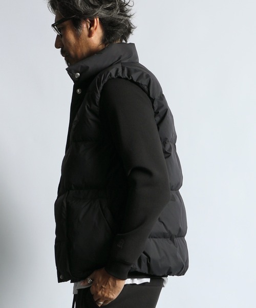 セール】〔BLACK LABEL〕PERTEX SHIELD PUFFER VEST：2層構造パー