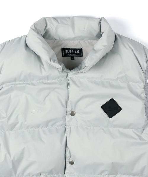 The DUFFER of ST.GEORGE(ザダファーオブセントジョージ)の「〔BLACK LABEL〕PERTEX SHIELD PUFFER VEST:2層構造パーテックス スタンドネックベスト(ダウンベスト・メンズ・ブラック/シルバーグレー・X-LARGE/LARGE/MEDIUM)」の3枚目の写真