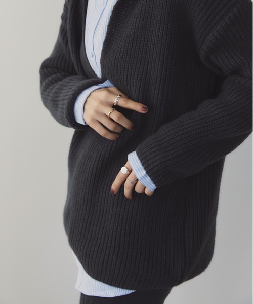 DRWCYS（ドロシーズ）の「スキッパーニットセットアップ（セットアップ・レディース・グレー/チャコールグレー/ネイビー・FREE）」の11枚目の写真