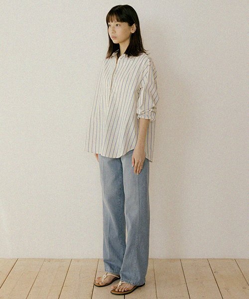 LINGSEOUL(リングソウル)の「stripe poplin shirt-cream(シャツ/ブラウス・レディース・その他・FREE)」の5枚目の写真