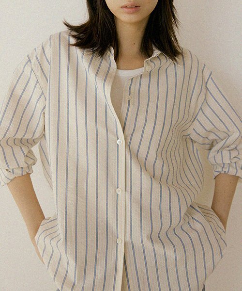 LINGSEOUL(リングソウル)の「stripe poplin shirt-cream(シャツ/ブラウス・レディース・その他・FREE)」の6枚目の写真