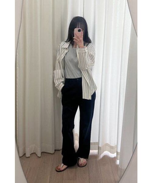 LINGSEOUL(リングソウル)の「stripe poplin shirt-cream(シャツ/ブラウス・レディース・その他・FREE)」の2枚目の写真
