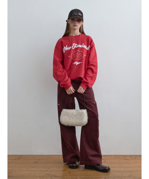 Kijun(キジュン)の「Pleated Knee Wide Pants Burgundy(その他パンツ・レディース・その他・SMALL/MEDIUM)」の3枚目の写真