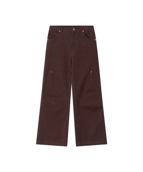 Kijun(キジュン)の「Pleated Knee Wide Pants Burgundy(その他パンツ・レディース・その他・SMALL/MEDIUM)」の4枚目の写真