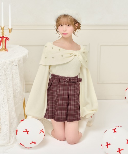 apres jour(アプレジュール)の「【8周年記念アイテム】ビジューリボンニットトップス【ZOZOTOWN限定】(ニット/セーター・レディース・ボルドー/オフホワイト/ブラック・フリー/X-LARGE)」の22枚目の写真