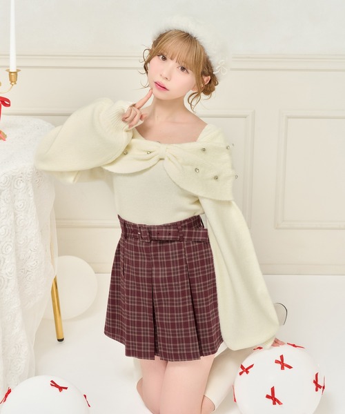 apres jour(アプレジュール)の「【8周年記念アイテム】ビジューリボンニットトップス【ZOZOTOWN限定】(ニット/セーター・レディース・ボルドー/オフホワイト/ブラック・フリー/X-LARGE)」の21枚目の写真