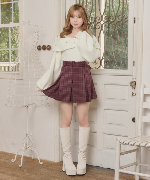 8周年記念アイテム】ビジューリボンニットトップス【ZOZOTOWN限定