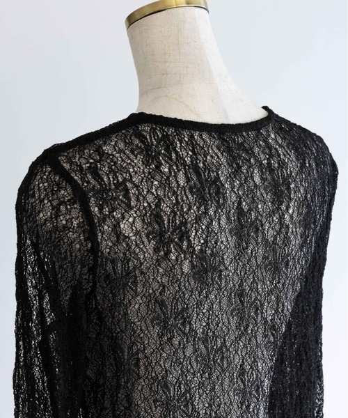 EN NEUME(エンノイム)の「Soft Stretch Lace Top(Tシャツ/カットソー・レディース・ブラック/ホワイト・FREE)」の15枚目の写真