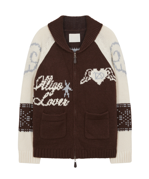 ILLIGO(イリゴ)の「エンジェリング コウイチャン ニットジップアップ ブラウン(カーディガン/ボレロ・レディース・ブラウン・OS)」の4枚目の写真