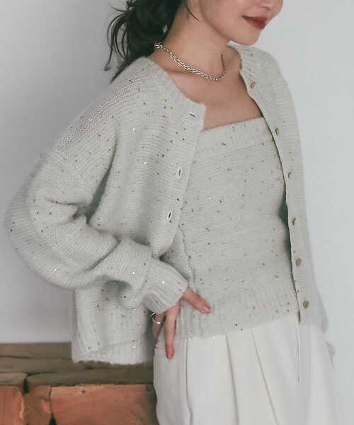 ラブティックボンボン　スパンコールモヘア ニットセット La boutique BonBon（ラブティックボンボン）の「【今すぐお届け
