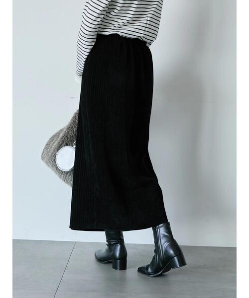 Samansa Mos2 blue（サマンサモスモスブルー）の「親子コールラップ風スカート（スカート・レディース・ブラック/ブラウン/チャコールグレー・F）」の5枚目の写真