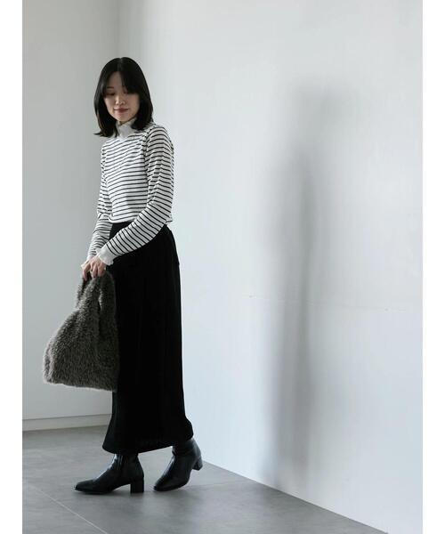 Samansa Mos2 blue（サマンサモスモスブルー）の「親子コールラップ風スカート（スカート・レディース・ブラック/ブラウン/チャコールグレー・F）」の12枚目の写真