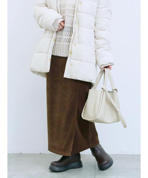 Samansa Mos2 blue（サマンサモスモスブルー）の「親子コールラップ風スカート（スカート・レディース・ブラック/ブラウン/チャコールグレー・F）」の16枚目の写真