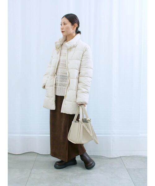 Samansa Mos2 blue（サマンサモスモスブルー）の「親子コールラップ風スカート（スカート・レディース・ブラック/ブラウン/チャコールグレー・F）」の19枚目の写真