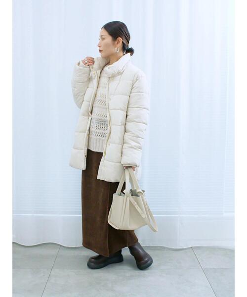 Samansa Mos2 blue（サマンサモスモスブルー）の「親子コールラップ風スカート（スカート・レディース・ブラック/ブラウン/チャコールグレー・F）」の20枚目の写真