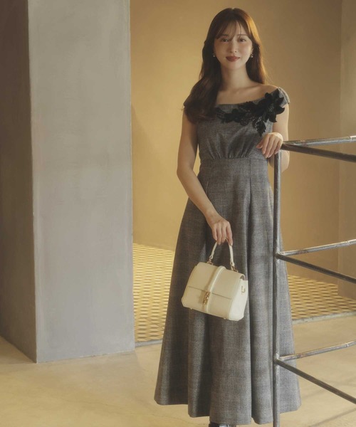 NOELA（ノエラ）の「ベロアレースチェックワンピース（ワンピース・レディース・その他1/その他2・S/M）」の2枚目の写真