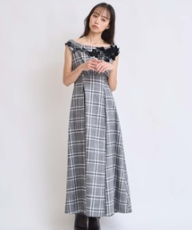 NOELA | ベロアレースチェックワンピース(ワンピース)