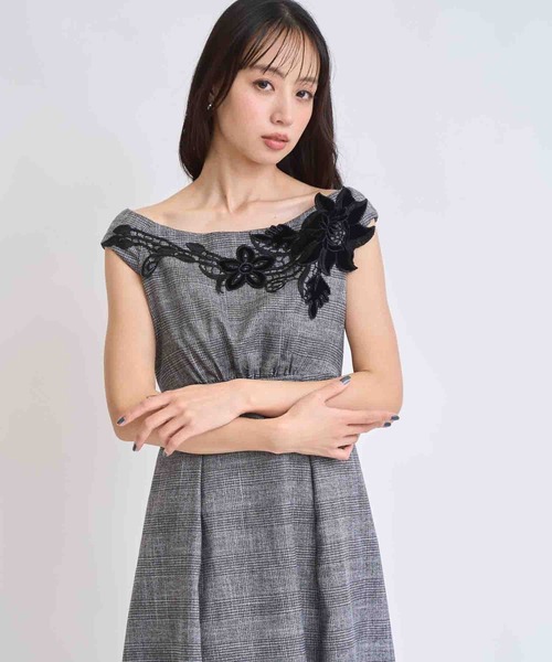 NOELA（ノエラ）の「ベロアレースチェックワンピース（ワンピース・レディース・その他1/その他2・S/M）」の7枚目の写真