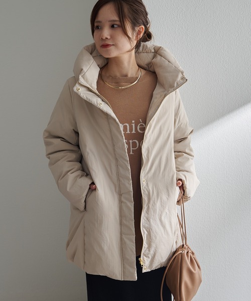 ♡ゅ-ち♡　  ベージュ ダウンジャケット Whim Gazette（ウィムガゼット）の「ダウンミドルコート（ダウン