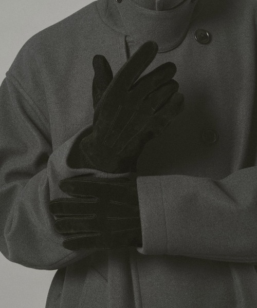 RAGEBLUE(レイジブルー)の「【タッチパネル対応】スウェードクローブ(手袋・メンズ・ダークブラウン/ブラック・FREE)」の2枚目の写真