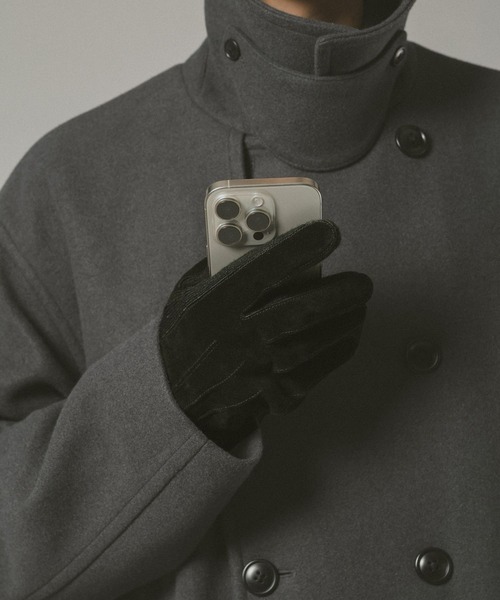 RAGEBLUE(レイジブルー)の「【タッチパネル対応】スウェードクローブ(手袋・メンズ・ダークブラウン/ブラック・FREE)」の14枚目の写真