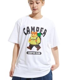 キャンピングクラブ 半袖Tシャツ ホワイトライム