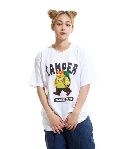 CREAM SODA LAB(クリームソーダラボ)の「キャンピングクラブ 半袖Tシャツ ホワイトライム(Tシャツ/カットソー・メンズ・その他・LARGE/MEDIUM/X-LARGE/XX-LARGE)」の2枚目の写真
