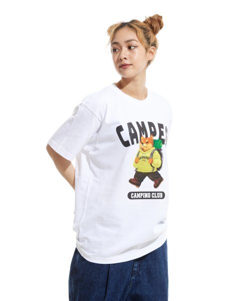 CREAM SODA LAB(クリームソーダラボ)の「キャンピングクラブ 半袖Tシャツ ホワイトライム(Tシャツ/カットソー・メンズ・その他・LARGE/MEDIUM/X-LARGE/XX-LARGE)」の3枚目の写真