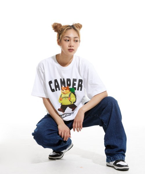 CREAM SODA LAB(クリームソーダラボ)の「キャンピングクラブ 半袖Tシャツ ホワイトライム(Tシャツ/カットソー・メンズ・その他・LARGE/MEDIUM/X-LARGE/XX-LARGE)」の4枚目の写真