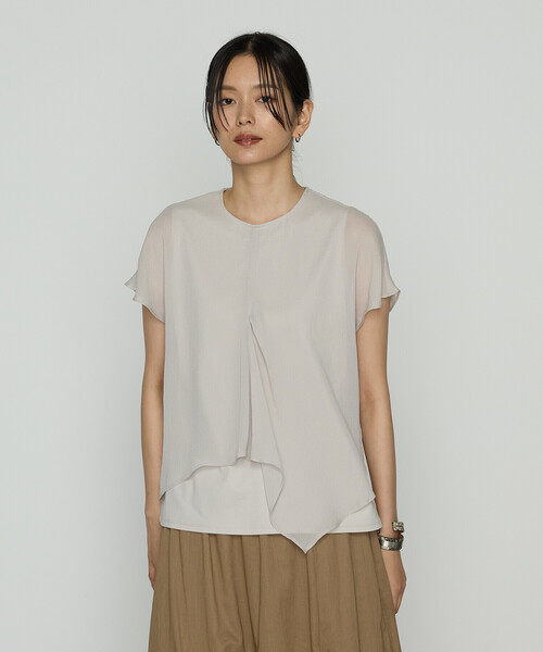 COMME CA(コムサ)の「〔 TALLサイズ 〕 リライムジョーゼット ブラウス(シャツ/ブラウス・レディース・オフホワイト/ブラック/グレイッシュベージュ・15号/13号)」の12枚目の写真