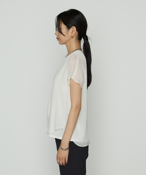 COMME CA(コムサ)の「〔 TALLサイズ 〕 リライムジョーゼット ブラウス(シャツ/ブラウス・レディース・オフホワイト/ブラック/グレイッシュベージュ・15号/13号)」の14枚目の写真